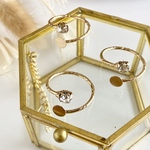 131) ２個 / フリーサイズリング  / 皿付きリング / ゴールドリング / ring / 基礎金具 / アクセサリー金具 / リング台 / 貼り付けリング /  サイズ調整可能指輪