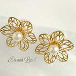 結婚式、和装に*flower×petal*リバーシブルピアス*