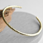 槌目バングルφ3㎜ 真鍮 ゴールドブラス