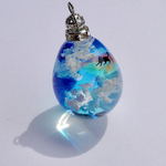 雲レジン☆夢の国まであと少し☆空たまご1☆オススメの紐ペンダント