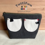 tuttifun＊革のポケットポーチ  －charcoal gray