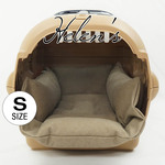 【20%OFF】🌺ペットが喜ぶ キャリークッションベッド/クレートクッション 丈夫なビンテージ11号帆布生地  モカベージュ Ｓサイズ