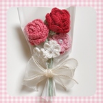 あみぐるみ　毛糸　花束　ハンドメイド　かぎ編み　枯れない花　バラ　プレゼント　結婚式　手編み　編み物　卒業式　入学式　卒園式　入園式　敬老の日