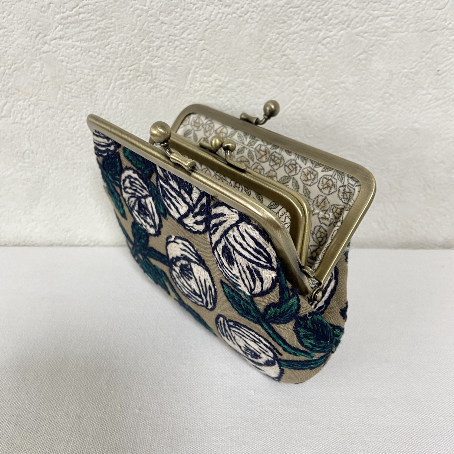 new》ミナペルホネン 親子がま口財布（コンパクト）rosy