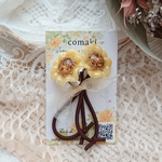【ツイン】ひまわりヘアゴム🌻リバティ ムーンモス🌻親子お揃い🌻出産祝い🌻プレゼント🌻女の子🌻プチギフト🌻ベビー🌻キッズ🌻夏