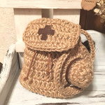 麻紐ミニリュック&麦わら帽子