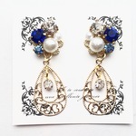 ⋆*:.✧パール×ビジュー×雫ピアス⋆*:.✧