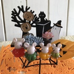 ガラスのハロウィンオブジェ(うさかぼちゃ) M