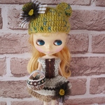 【SALE】[チョコレートコスモス３点セット]ブライス アウトフィット Blythe よしえ屋608