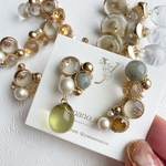 Green & clearイヤーカフ 