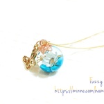 *艶*Magnesite Turquoise オルゴナイトネックレス 606-30 #5126128