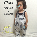 再販×3☆新作☆デザインサロペット☆Photo series zebra