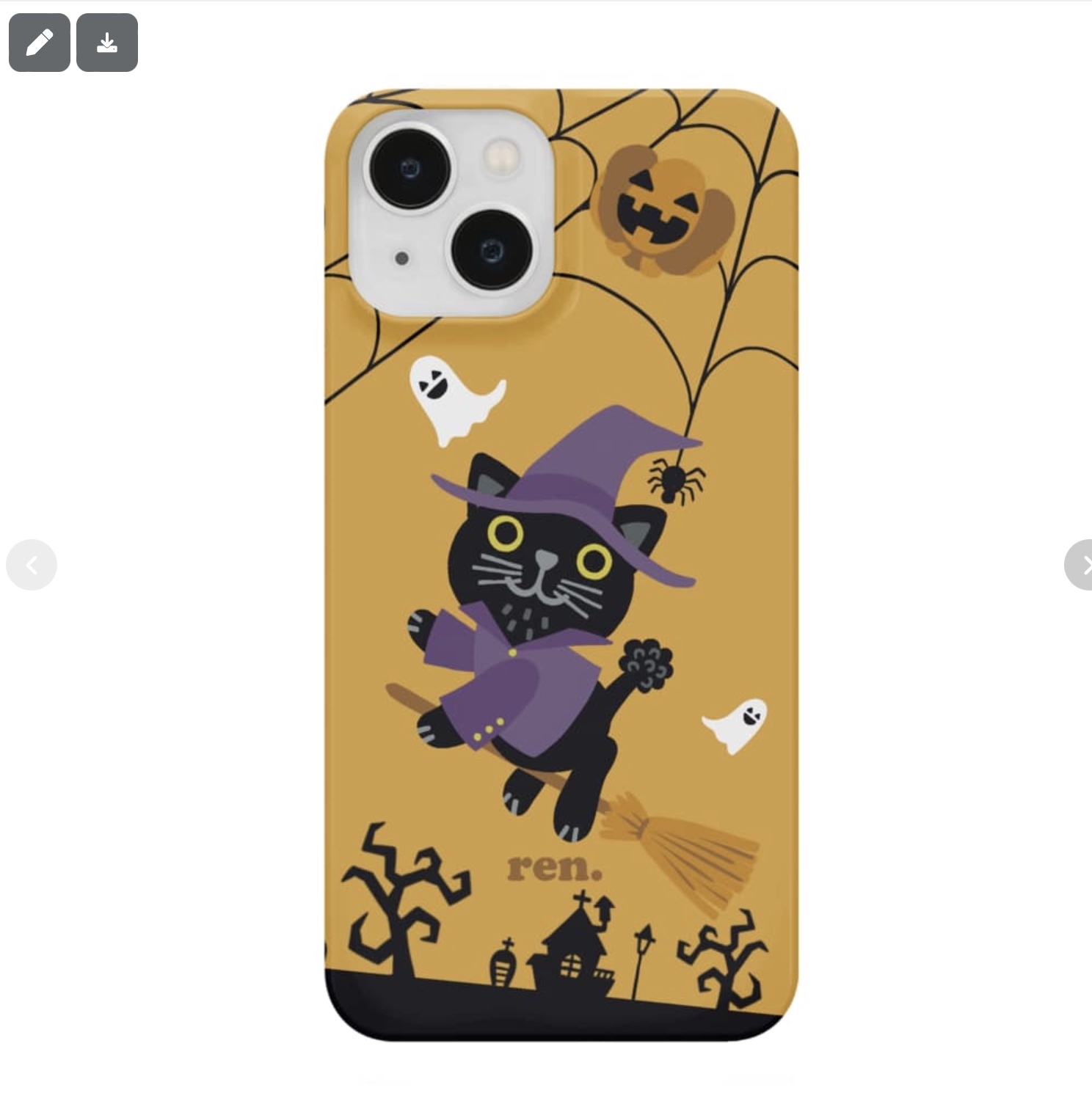 天然シェル♡キラキラ アラビア 黒猫 オリジナルiPhoneケース ピンク