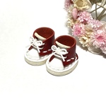 ＊送料無料＊mini☆mini ミニチュアひも靴⑦（ホワイト＆レッド）