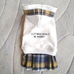 犬服！Msize！ミニ裏起毛！チェックスカート