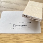 【Thank you】0.8×3.5cm　文字だけはんこ　ラバースタンプ
