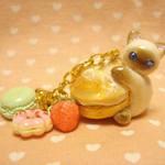 オーダーのお品○シュークリーム○シャム猫ストラップ