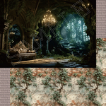 【厚・30枚】Sleeping Beauty♡デザインペーパー🏰カラボスの城😈A4両面印刷・上質紙135㎏