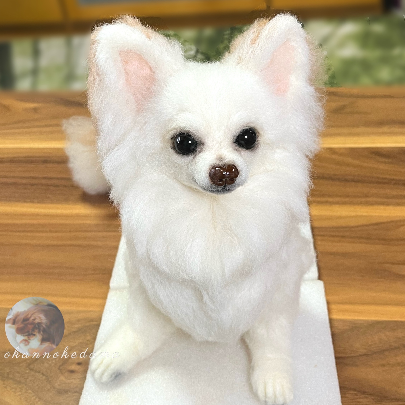専用 ★ハンドメイド★ いっしょにおでかけ チワワ ぬいぐるみ ホワイト たけのこ ぬいぐるみ 犬 チワワ TAKENOKO JOYFUL MATES