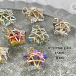 8pcs★charm・wire wrap glass・9.23ver（ガラスチャーム）