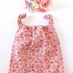 ふんどしショーツ♡小花と洋ナシ柄（ピンク）