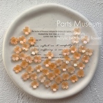 【20個】PartsMuseumアクリルビーズ・シェル風グラデーション・オレンジフラワー