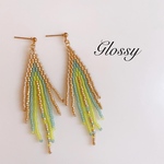 【101】ベージュ×シアーカラー　ピアス/イヤリング