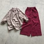 秋のお出掛け大人セット　LINENチュニック、パンツセット　092
