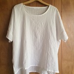 ★お試し価格★プルオーバーブラウス　プリーツ加工　シュシュ付き