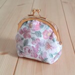 リバティ　ミニがま口ポーチ　6.9cm口金　アクセサリーケース　コインケース　ラッピング対応可　花柄　シンクオブミー　ピンク　　514