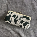親子がま口長財布【ミナペルホネン：slife puzzle_dark green】※完成品※
