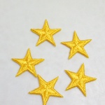 [再4]星 ワッペン ５枚ｾｯﾄ 金色