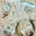 ★9月新入荷★[什物 SHIWU] [SW-004] 北緯23.5シリーズ 福爾摩沙&烏龍茶金 マットPET箔押しテープ  切り売り(ノーカット2種類セット、各7.4 × 52.5 cm)