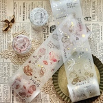 ★9月新入荷★[什物 SHIWU] [SW-003] 北緯23.5シリーズ 正月春禧&雲海冷杉 マットPET箔押しテープ  切り売り（ノーカット2種類セット、各7.4 × 52.5 cm）