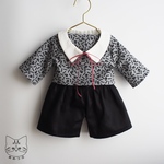 ★ハロウィンお洋服★ガイコツ柄トップス＆つけ襟＆パンツ