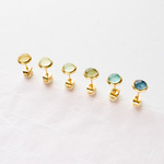 春のミニミニ色粒ピアス(金色金具)片耳用
