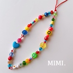ビーズストラップ🩵❤️スマホストラップ🎲カラフルポップ🌼/MIMI.☺︎