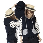 スノウピーのsleevelessフードパーカー♡ネイビー