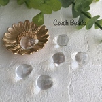 《6コ》ドロップビーズ　14×11㎜ クリスタル　チェコビーズ