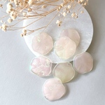 6pcs＊ 水面 ラウンド アクリルパーツ (ホワイト)（0304）