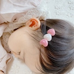 ハートのヘアクリップ3連(オーロラタイプ)🤍 ヘアクリップ ヘアピン キッズヘアクリップ ハートのヘアクリップ レジンヘアクリップ