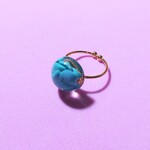 【再販】ターコイズ さざれ 天然石 オルゴナイト リング