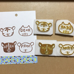 126　消しゴムはんこ　りんごの王様☆おてがみはんこ☆
