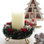 クリスマスキャンドルアレンジ＊ヒムロスギ