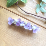 purple紫陽花バレッタ