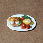 『クロワッサンサンドでブランチ♪』ミニチュアフード
