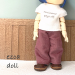 オビツ11:コーデュロイ ワイドパンツ(モーヴ)