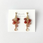 天然石アンデシンの秋色実りイヤリング／ピアス