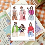 【NEW】ピンクコーデ女の子シール25（girls sticker25）