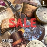★SALE★送料無料【S329-b コラージュ素材】海外PETシール　ジャンクジャーナル　手帳　おすそ分け　スクラップ